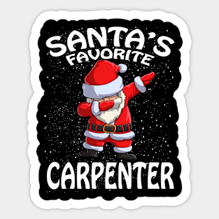 Santas Favorite Carpenter Christmas Sticker